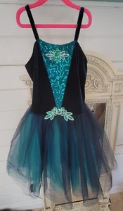 Weihnachten, Tanz, Eiskunstlauf, Prinzessin Halloween Ballett grün Kleid Kind Xl - Bild 1 von 3