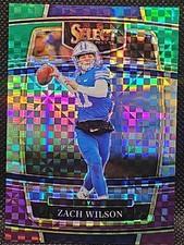 Zach Wilson 2022 Select Draft Picks #41 - Purple/Green Squares Prizm Card /100