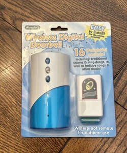 Hampton Wireless Digital Doorbell 16 Sounds Waterproof Chimes Holiday NEW READ - Picture 1 of 2
