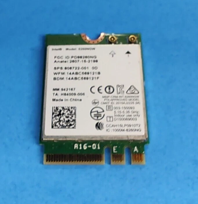 惠普 ProBook 430 470 G3 便携式电脑 双频 无线交流 867mbps/蓝牙 4.2 适配器 — 第 1/1 张图片