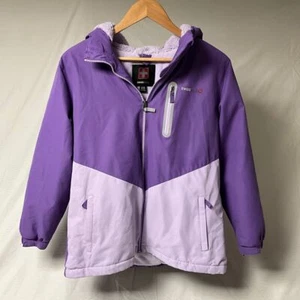 Swiss Tech Purple Winter Coat Sherpa Lined Hooded Ski Jacket Kids XL - Picture 1 of 7