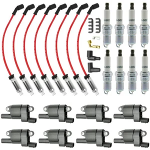 8x Ignition Coil &Spark Plug &Wire For GMC Chevy Silverado 1500 5.3L UF414 D514A - Picture 1 of 15