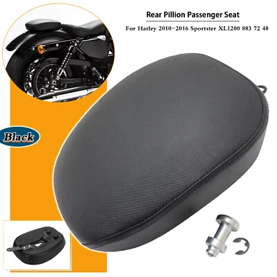 Rear Passenger Pillion Pad Seat For Harley Sportster 1200 Iron 883 Forty Eight Foto 1 de 4