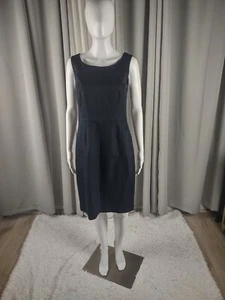Talbots Damen Baumwollmischung Etui ärmellos Rundhals schwarz Kleid Größe 6 - Bild 1 von 10