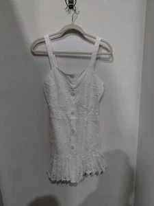 NWT Bright White Alexis Summer Dress Size Small Lacey Look, #U58 - Picture 1 of 4