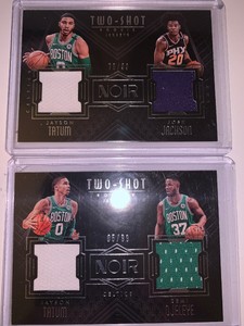 Jayson Tatum 2017-18 NOIR Dual RC Two Shot Patch Boston Celtics all star /Semi