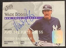 Wade Boggs Signed 1995 Donruss Studio Gold #46 Autograph NYY Baseball Card JSA