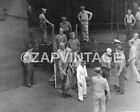 Vtg WWII USA Solider Escorting Japanese Boys On Military Ship Photo Image #1792