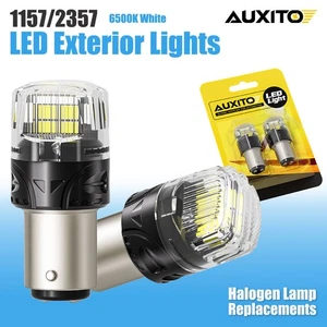AUXITO 1157 2357 LED Backup Reverse Light Bulbs 6500K Super Bright White Canbus - Picture 1 of 13