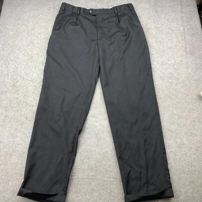 Kirkland Signature Pants Mens 38x32 Black Wool Dress Slacks Made In Italy Formal - Image 1 of 4