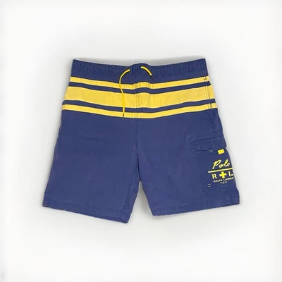 Bañador vintage Polo Ralph Lauren para hombre azul/amarillo talla M playa a rayas Foto 1 de 4