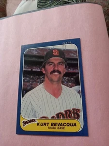 1986 Fleer Kurt Bevacqua Blue Parallel, San Diego Padres See Scan #315 - Picture 1 of 2