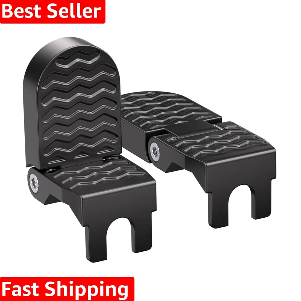 Collapsible Aluminium Bicycle Foot Pegs - Non-Slip Comfort for Adult Passengers - Image 1 of 4