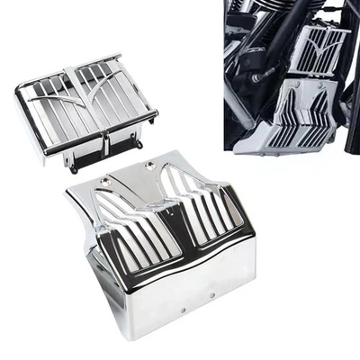 Lower Fairing Spoiler Mudguard Oil Cooler Cover Chrome For Indian Bagger 15-2023 - Image 1 of 4