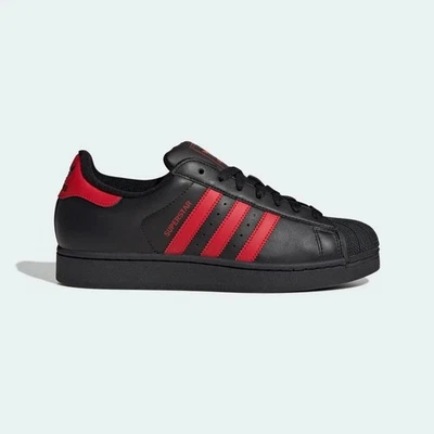 [JQ2309] Adidas Men's SUPERSTAR II Core Black/Better Scarlet *NEW* - Image 1 of 4