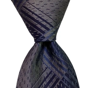 Corbata de diseñador KENNETH COLE AWARNESS para hombre 100 % seda XL a cuadros azul/gris usada en excelente estado - Imagen 1 de 3