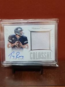 2015 NATIONAL TREASURES TONY ROMO COLOSSAL ON CARD AUTO PATCH /15 Dallas Cowboys - Picture 1 of 6