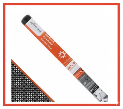 SAINT-GOBAIN ADFORS 48 in. x 84 in. Charcoal Fiberglass Sun Guard 90 Solar Screen Roll