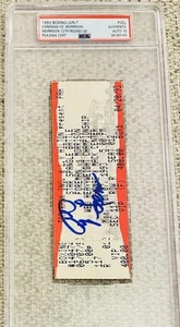 RARE George Foreman Vs Morrison SIGNED AUTOGRAPHED Ticket GEM 10 PSA/DNA POP 2 - Picture 1 of 4
