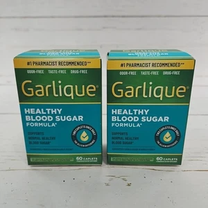 (2x) Garlique Healthy Blood Sugar Caplets 60 Count Lot of 2 Expires 12/26+ - Picture 1 of 2