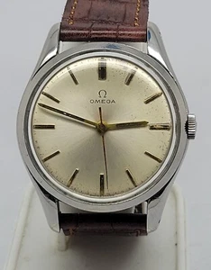 VINTAGE OMEGA MILITARY OVERSIZED MECHANICAL CAL 283 MENS 36MM REF 2504-7 - Picture 1 of 11