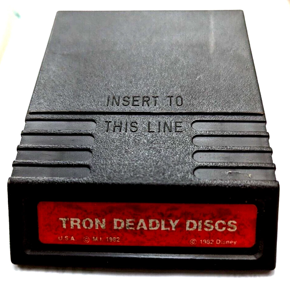 TRON Deadly Discs Intellivision 1982 Mattel Cart Only Cleaned and Tested - Image 1 of 1