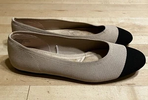 Pisos de ballet de espuma tejida anchos tippy de Seychelles para mujer talla 10 AMPLIOS beige SP EXC - Imagen 1 de 11