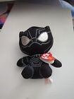 Black Panther -TY Beanie Baby 6&quot; Marvel Plush Figure New With Tag