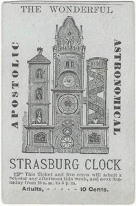 Reloj Astronómico Catedral de Estrasburgo Siglo XIX Admisión Académicos Boleto - Imagen 1 de 1