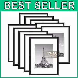 Gallery-Style 12x16 Picture Frame Set of 10 for Stunning Wall Displays - Picture 1 of 6