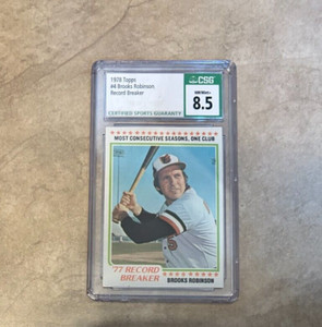 1978 Topps Brooks Robinson #4 Baltimore Orioles Graded CSG 8. 5 MINT