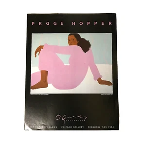 Pegge Hopper Poster Vintage 1984 Chicago Gallery 22"x28" - Picture 1 of 3
