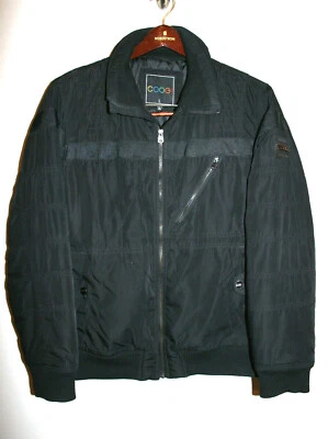 Mens COOGI Solid Black Bomber Jacket 3 Pocket Large L  - Image 1 of 4