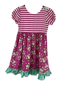 Matilda Jane Brilliant Daydream Call You Sweetheart Dress Pink Green Girls 8 - Picture 1 of 7