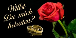 Heiratsantrag Plakat XXXL  Willst Du mich heiraten?  Banner - Bild 1 von 1