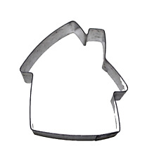 House With Chimney Tin Plated Cookie Cutter