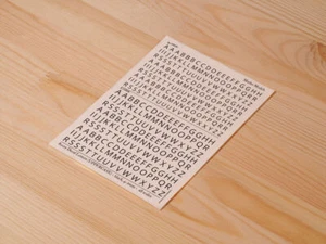 Matho Models 80015 Decal Letters (MAIUSCOLE) - nero, 4-5 mm - NUOVO - Foto 1 di 1