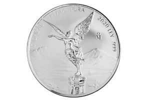 Plata Reverse Proof Libertad Diosa de la Victoria México 2020 5 onzas oz plata - Imagen 1 de 2