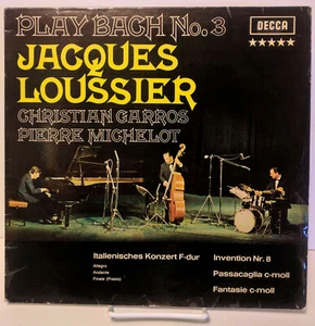 Jacques Loussier Play Bach No. 3, Decca 6.21424 German Import Jazz LP VG+/NM - Imagen 1 de 6