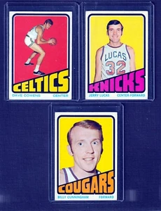 1972-73 TOPPS Basketball LOT OF 3 Dave Cowens Jerry Lucas Billy Cunningham EN - Picture 1 of 2