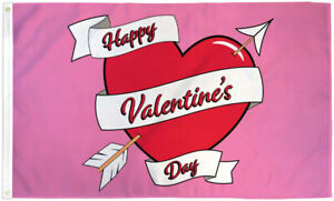 Happy Valentines Day Flag 3x5ft Valentine's Flag Holiday House Flag Love