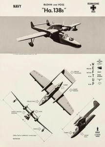 Blohm & Voss BV 138 - Sea Dragon - Flying Clog 1943 World War 2 Aircraft Magnet - Picture 1 of 2