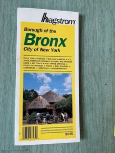 Mapa desplegable HAGSTROM del Bronx NY mapa agotado - Imagen 1 de 1