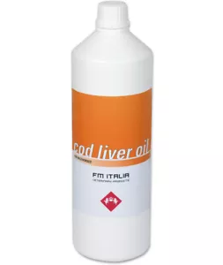 ACEITE DE HÍGADO DE BACALAO aceite de hígado de bacalao para uso ganadero 1000 ml FM Italia - Imagen 1 de 1