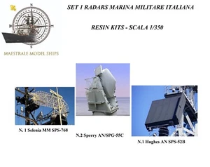 Set 1 Radars Marina Militare Italiana - Scala 1/350 - Foto 1 di 5
