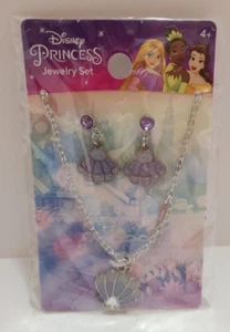 Disney Princess Ariel Little Mermaid Jewelry Earrings Necklace Costume Cosplay - Picture 1 of 7