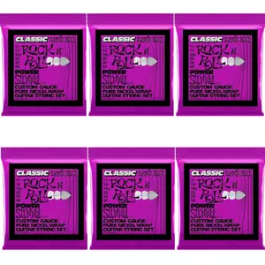 6 Pack Ernie Ball Electric Guitar Strings ROCK N' ROLL POWER Slinky 11-48 Nickel - Picture 1 of 9