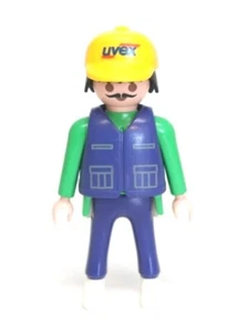 Playmobil Figure Auto Car Bike Shop Mechanic w/ Uvex Hat 3992 - Picture 1 of 1