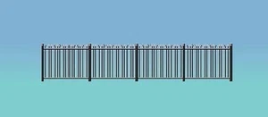 Ratio 434 GWR Spear Station Fencing Black 4 Sprews =700mm '00' Plastic - Picture 1 of 5