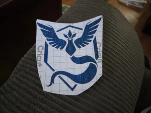 Pokemon Go Team Mystic Blue Logo 6" Decal Sticker pokeball Custom - Picture 1 of 1